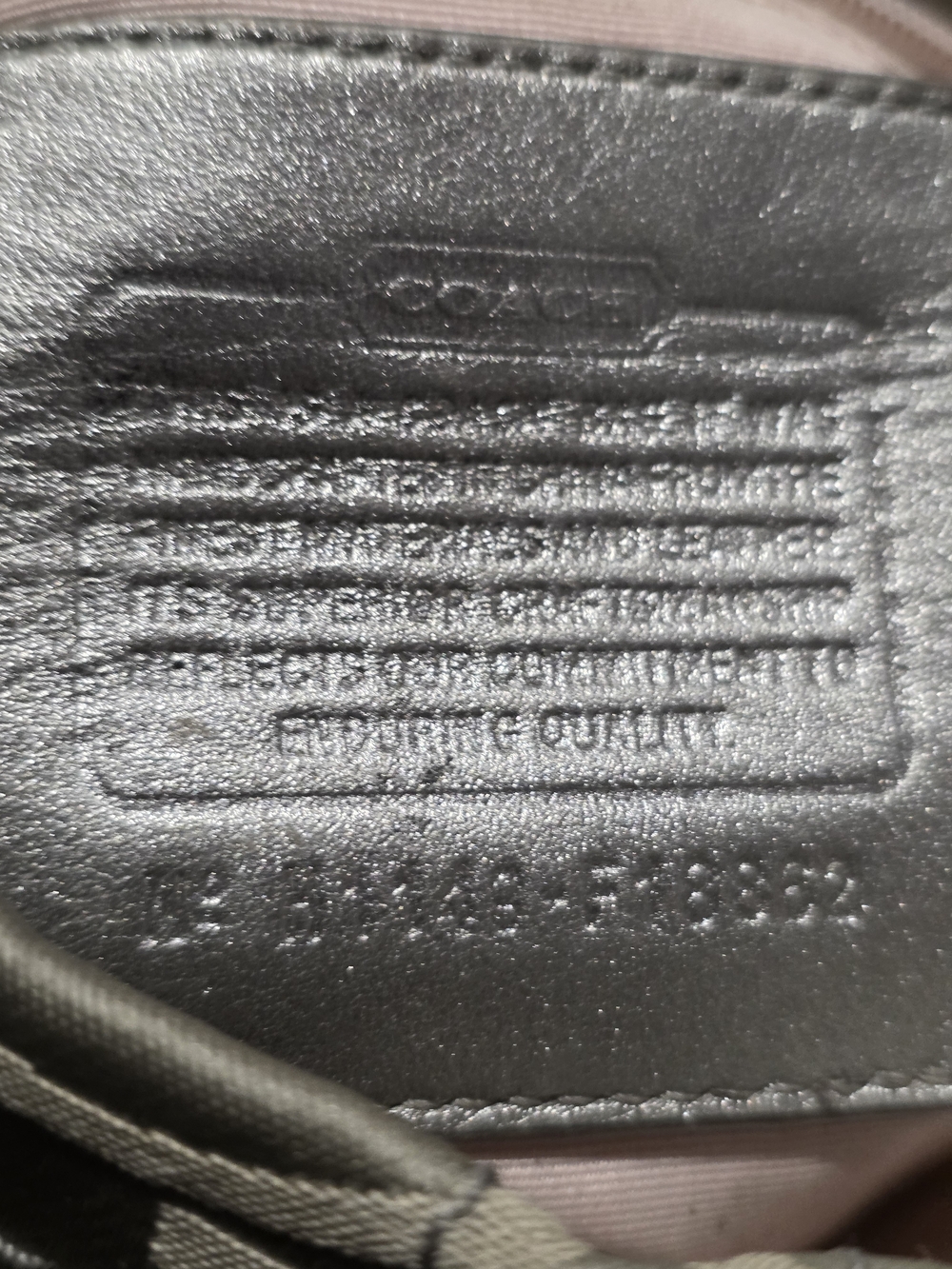 Coach Silver Signature Tote Bag with Chain Accent - Picture 9 of 14
